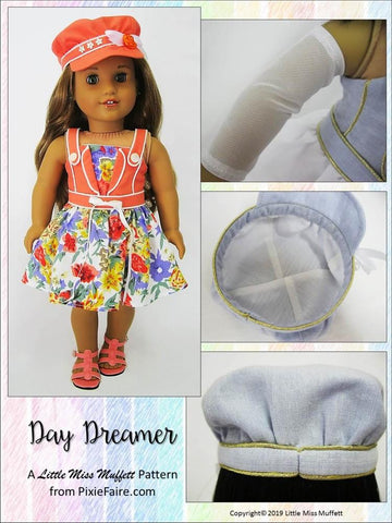 Little Miss Muffett 18 Inch Modern Day Dreamer Dress 18" Doll Clothes Pattern larougetdelisle