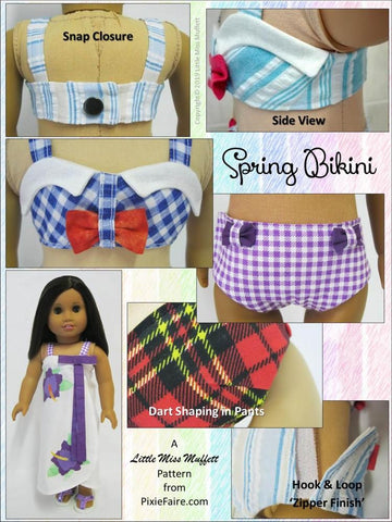 Little Miss Muffett 18 Inch Modern Spring Bikini 18" Doll Clothes Pattern larougetdelisle