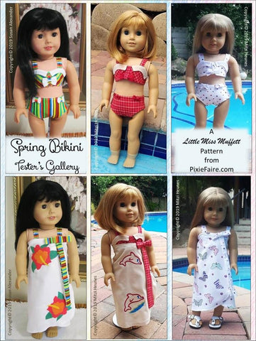 Little Miss Muffett 18 Inch Modern Spring Bikini 18" Doll Clothes Pattern larougetdelisle