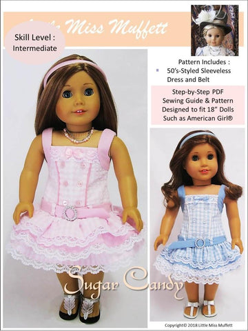 Little Miss Muffett 18 Inch Modern Sugar Candy 18" Doll Clothes Pattern larougetdelisle