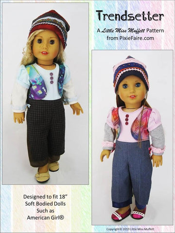 Little Miss Muffett 18 Inch Modern Trendsetter Jumpsuit 18" Doll Clothes Pattern larougetdelisle