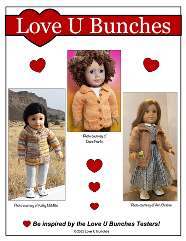 Love U Bunches Knitting Library Sweater Doll Clothes Knitting Pattern For 18 Inch Dolls larougetdelisle