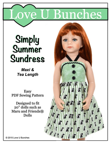 Love U Bunches Maru and Friends Simply Summer Sundress Pattern for Maru and Friends Dolls larougetdelisle