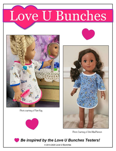 Love U Bunches 18 Inch Modern Me & My Blankie 18" Doll Clothes Pattern larougetdelisle