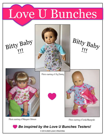 Love U Bunches 18 Inch Modern Me & My Blankie 18" Doll Clothes Pattern larougetdelisle