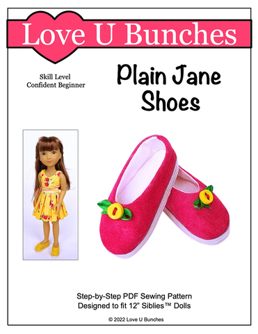 Love U Bunches Siblies Plain Jane Shoes for 12" Siblies Dolls larougetdelisle