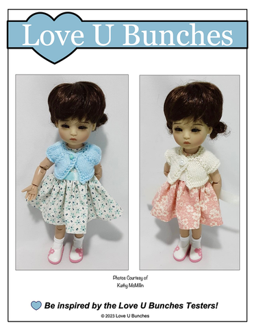 Love U Bunches 8" BJD Summer Sweaters Knitting Pattern for 8 Inch BJD such as Ten Ping and Mini Sara larougetdelisle