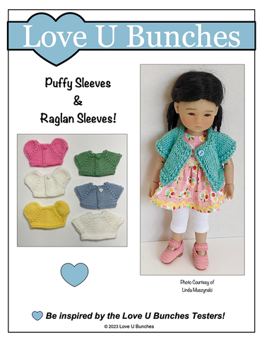 Love U Bunches 8" BJD Summer Sweaters Knitting Pattern for 8 Inch BJD such as Ten Ping and Mini Sara larougetdelisle