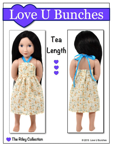 Love U Bunches A Girl For All Time Simply Summer Sundress Pattern for AGAT Dolls larougetdelisle