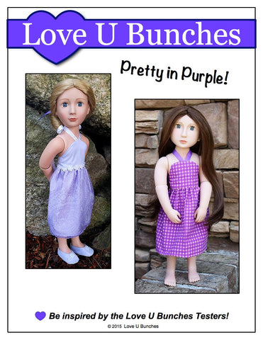 Love U Bunches A Girl For All Time Simply Summer Sundress Pattern for AGAT Dolls larougetdelisle