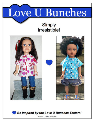 Love U Bunches Journey Girl Bandana Blouse Pattern for Journey Girls Dolls larougetdelisle