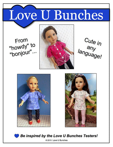 Love U Bunches Journey Girl Bandana Blouse Pattern for Journey Girls Dolls larougetdelisle