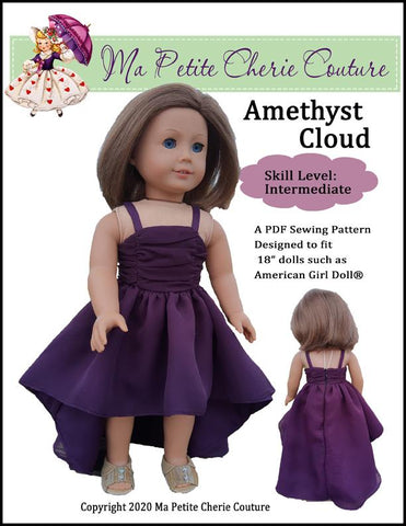 Mon Petite Cherie Couture 18 Inch Modern Amethyst Cloud 18" Doll Clothes Pattern larougetdelisle