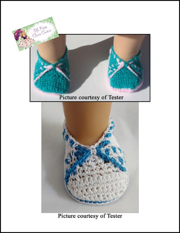 Mon Petite Cherie Couture Crochet Hadassah 18" Doll Shoe Crochet Pattern larougetdelisle