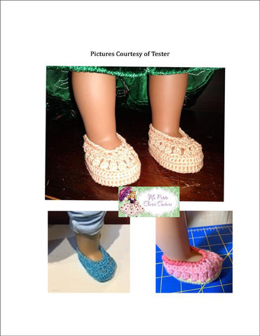 Mon Petite Cherie Couture Crochet Ophelia Shoes 18" Doll Crochet Pattern larougetdelisle