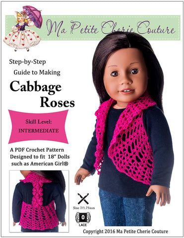 Mon Petite Cherie Couture Crochet Cabbage Roses Crochet Pattern larougetdelisle