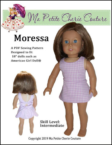 Mon Petite Cherie Couture 18 Inch Modern Moressa Swimsuit 18" Doll Clothes Pattern larougetdelisle