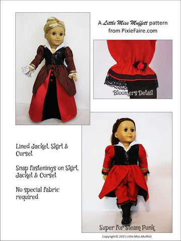 Little Miss Muffett 18 Inch Modern Majestically Red 18" Doll Clothes larougetdelisle