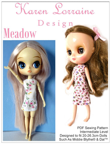 Karen Lorraine Design Blythe/Pullip Meadow Dress for Middie Blythe and Pullip Dal Dolls larougetdelisle