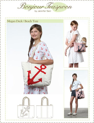 Bonjour Teaspoon Girls Megan Deck Beach Tote Pattern For Girls larougetdelisle