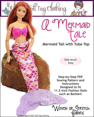 Doll Tag Clothing Barbie A Mermaid Tale for 11.5" Fashion Dolls larougetdelisle