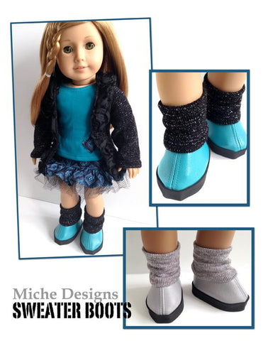 Miche Designs Shoes Sweater Boot 18" Doll Shoes larougetdelisle