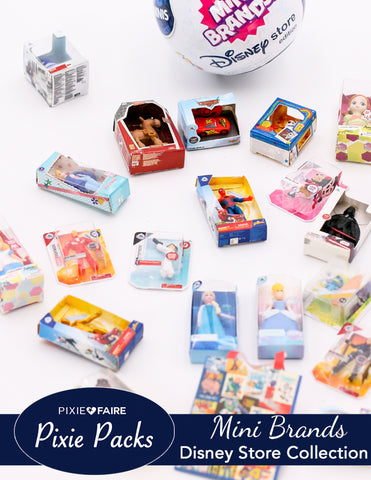 larougetdelisle Pixie Packs 5 Surprise Mini Brands Disney Store Series 1 Mystery Capsule Collectible Toy larougetdelisle