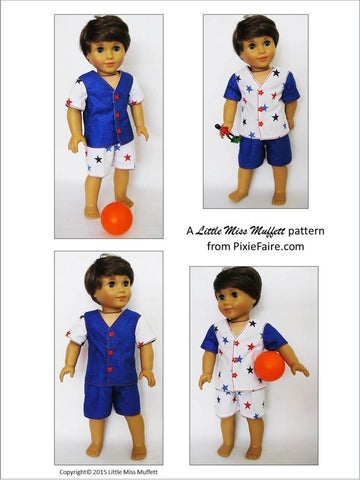 Little Miss Muffett 18 Inch Boy Doll Mr. Sandman 18" Doll Clothes Pattern larougetdelisle