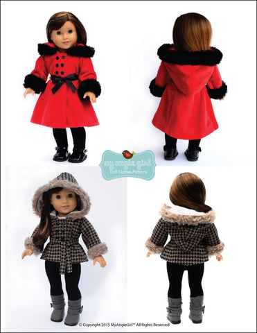 My Angie Girl 18 Inch Modern The Warm Winter Coat  18" Doll Clothes larougetdelisle