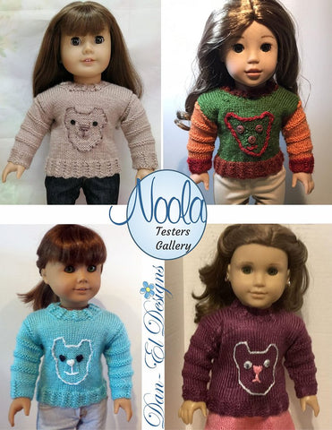 Dan-El Designs Knitting Noola 18" Doll Knitting Pattern larougetdelisle