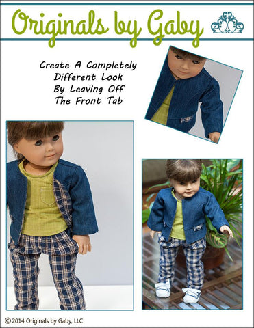 Baby Mine 18 Inch Modern Snappy Little Jacket Bundle 15" and 18" Doll Clothes Pattern larougetdelisle