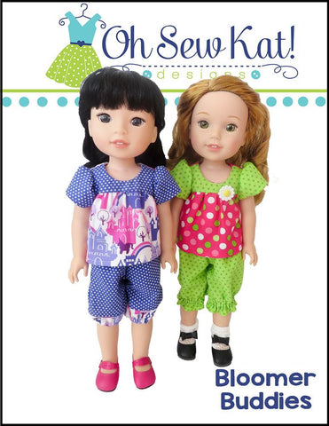 Oh Sew Kat WellieWishers Bloomer Buddies 14.5" Doll Clothes Pattern larougetdelisle