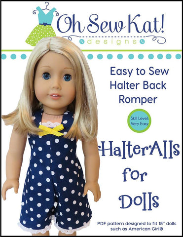 Oh Sew Kat 18 Inch Modern HalterAlls for Dolls 18" Doll Clothes larougetdelisle