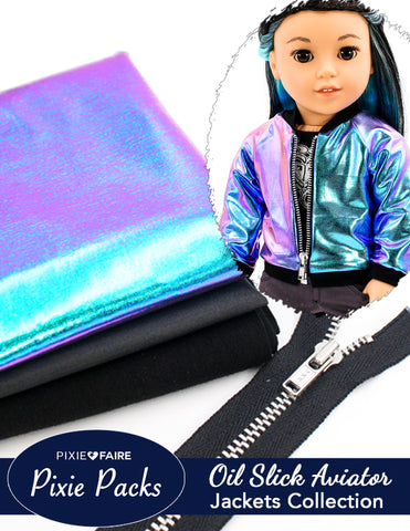 larougetdelisle Pixie Packs Pixie Packs Oil Slick Aviator Jackets Collection larougetdelisle