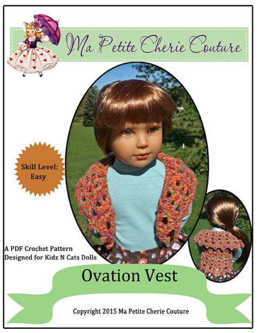 Mon Petite Cherie Couture Kidz n Cats Ovation Vest Crochet Pattern for Kidz N Cats Dolls larougetdelisle