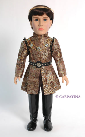 Carpatina Dolls 18 Inch Boy Doll Tudor Style Tunic Multi-sized Pattern for Regular and Slim 18" Boy Dolls larougetdelisle