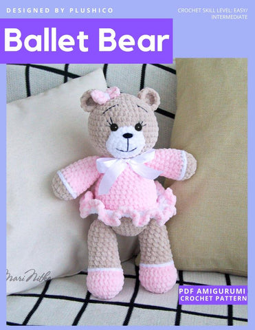 Plushico Amigurumi Ballet Bear Amigurumi Crochet Pattern larougetdelisle