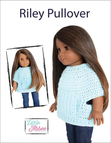 Little Abbee Crochet Riley Pullover 18" Doll Crochet Pattern larougetdelisle