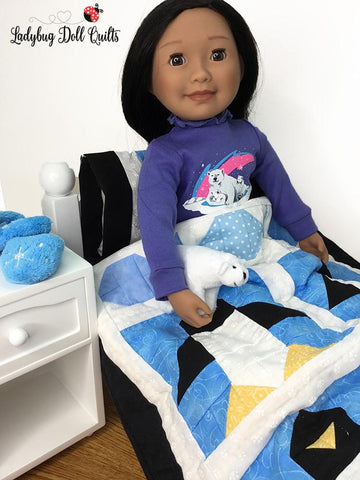 Ladybug Doll Quilts Quilt Penguin Pals 18" Doll Quilt Pattern larougetdelisle