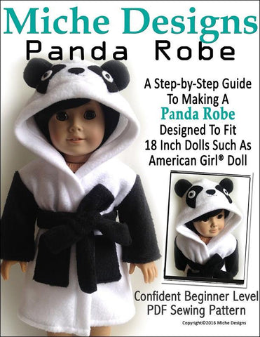 Miche Designs 18 Inch Modern Panda Robe 18" Doll Clothes larougetdelisle