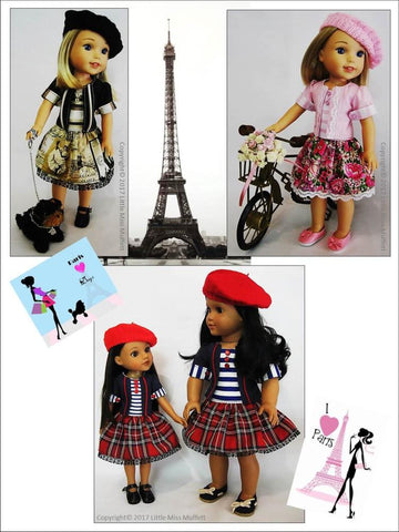 Little Miss Muffett WellieWishers Parisian Chic 14-14.5" Doll Clothes Pattern larougetdelisle