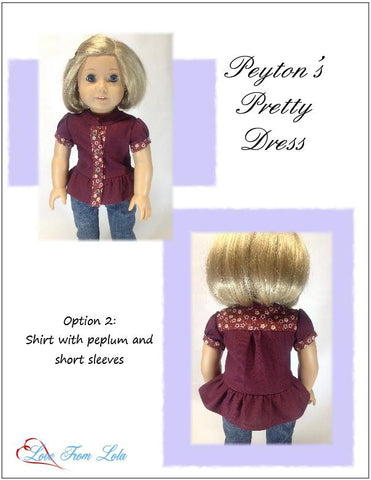 Love From Lola 18 Inch Modern Peyton's Pretty Dress 18" Doll Clothes Pattern larougetdelisle