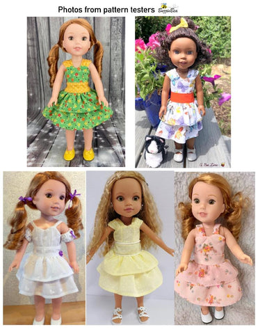 BuzzinBea WellieWishers Rosa Dress 14.5" Doll Clothes Pattern larougetdelisle