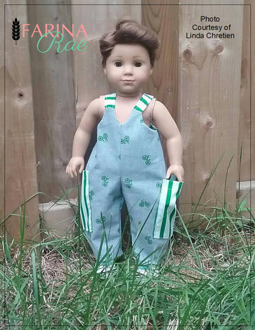 Farina Rae 18 Inch Modern Hip Hop Hannah Romper 18" Doll Clothes Pattern larougetdelisle