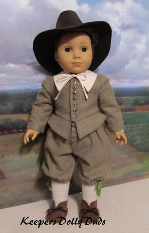 Keepers Dolly Duds Designs 18 Inch Boy Doll Pilgrim Boy 18" Doll Clothes Pattern larougetdelisle