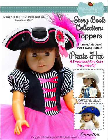 My Angie Girl 18 Inch Modern Pirate Hat Story Book Collection: Toppers 18" Doll Clothes larougetdelisle