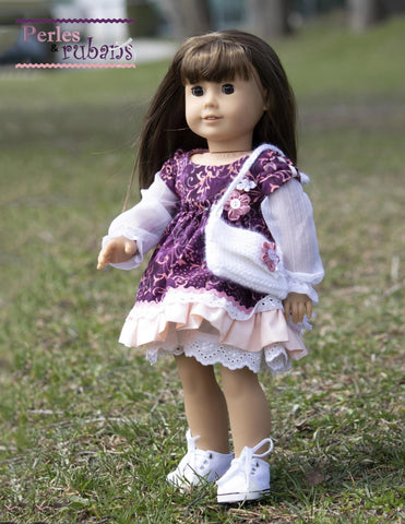 Perles & Rubans 18 Inch Modern Little Flowers 18" Doll Clothes Pattern larougetdelisle