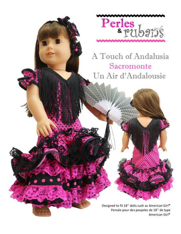 Perles & Rubans 18 Inch Historical A Touch of Andalusia: Sacromonte 18" Doll Clothes Pattern larougetdelisle