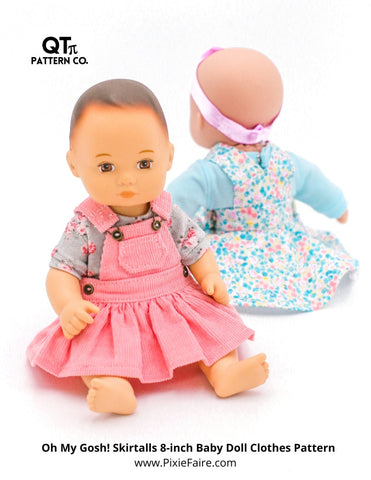 QTπ Pattern Co 8" Baby Dolls Oh My Gosh Skirtalls 8" Baby Doll Clothes Pattern larougetdelisle