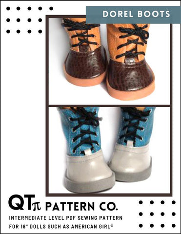 QTπ Pattern Co Shoes Dorel Boots 18" Doll Shoes larougetdelisle